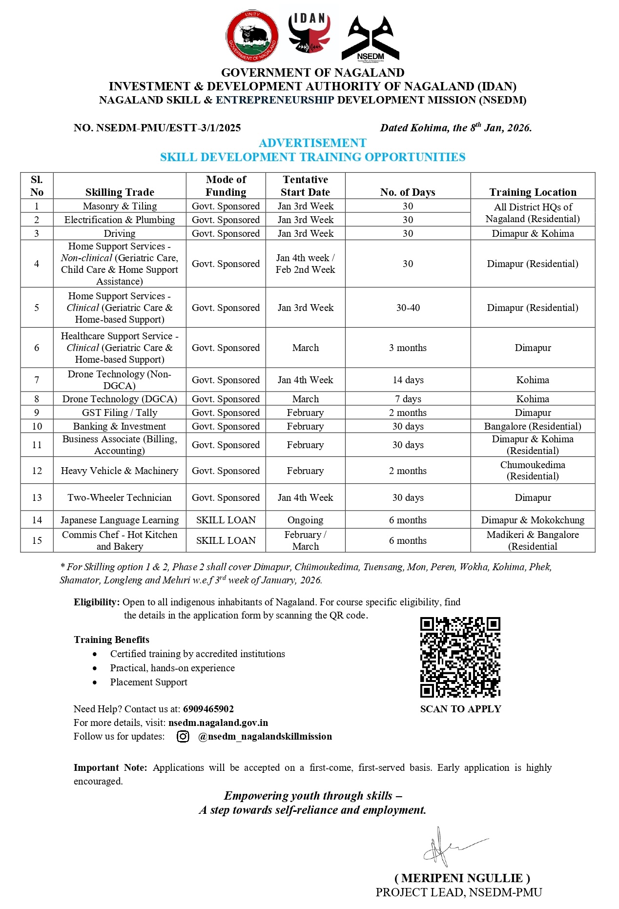 NSEDM Second Phase Advertisement